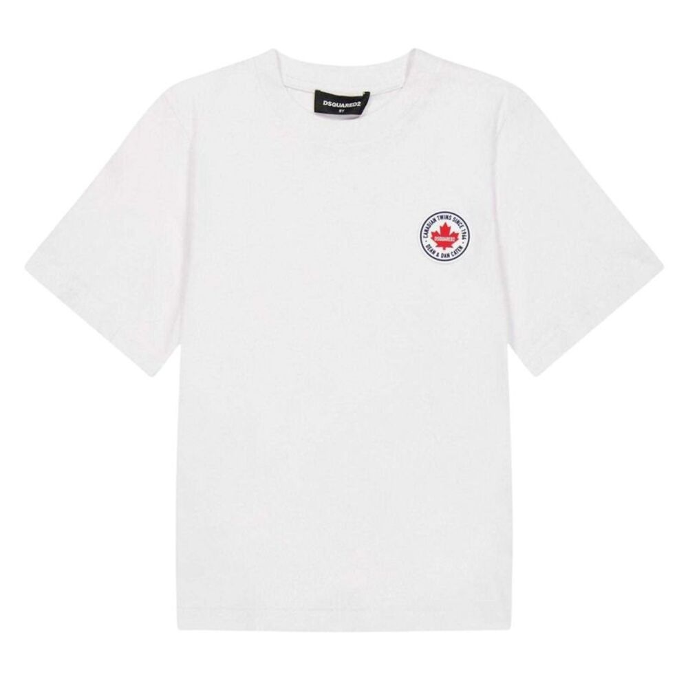 DSquared2 Childrens/Kids Dsquared Small Logo Regular T-Shirt / White